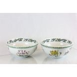 Two large Portmeirion Botanic Garden pattern bowls