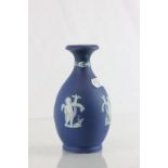 Colbolt Blue Wedgwood Jasperware Style Vase with impressed mark