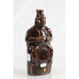 Treacle Glazed Spirit Flask in the form of a Man sitting on a Barrel