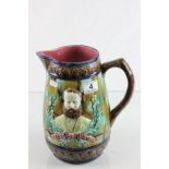 19th century Majolica Jug decorated with the Portrait of Ulysses S Grant President of USA