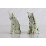 Pair of Carn Pottery, Cornwall Cats