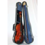 Cased Violin with bow