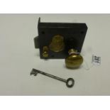 Antique Chubb and Son of 57 St Pauls Churchyards, London Patented Iron and Brass Lock with a Key,