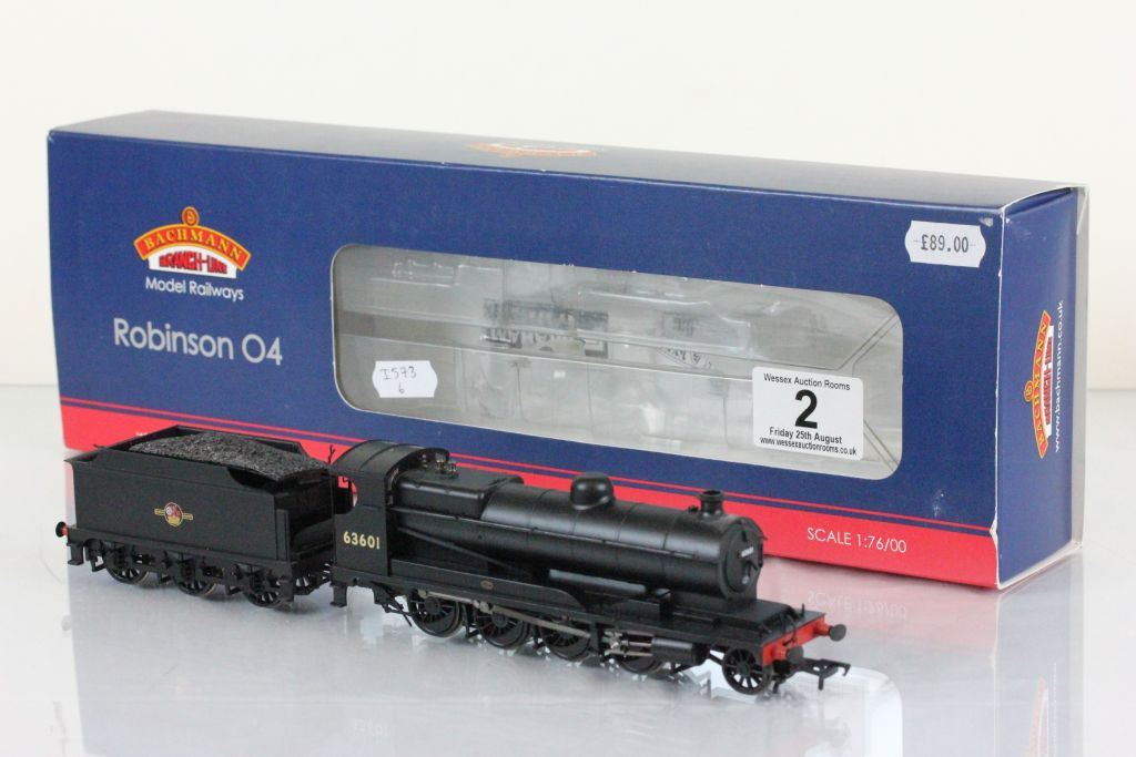 Boxed Bachmann OO gauge 31001 Robinson 04 63601 BR black late crest 21DCC