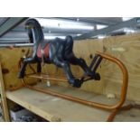 Plastic black rocking horse