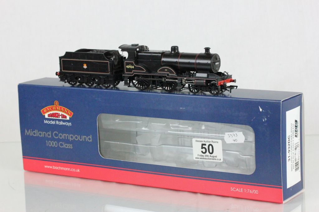 Boxed Bachmann OO gauge 31932DC Midland Compound 40934 BR Black early emblem DCC on board