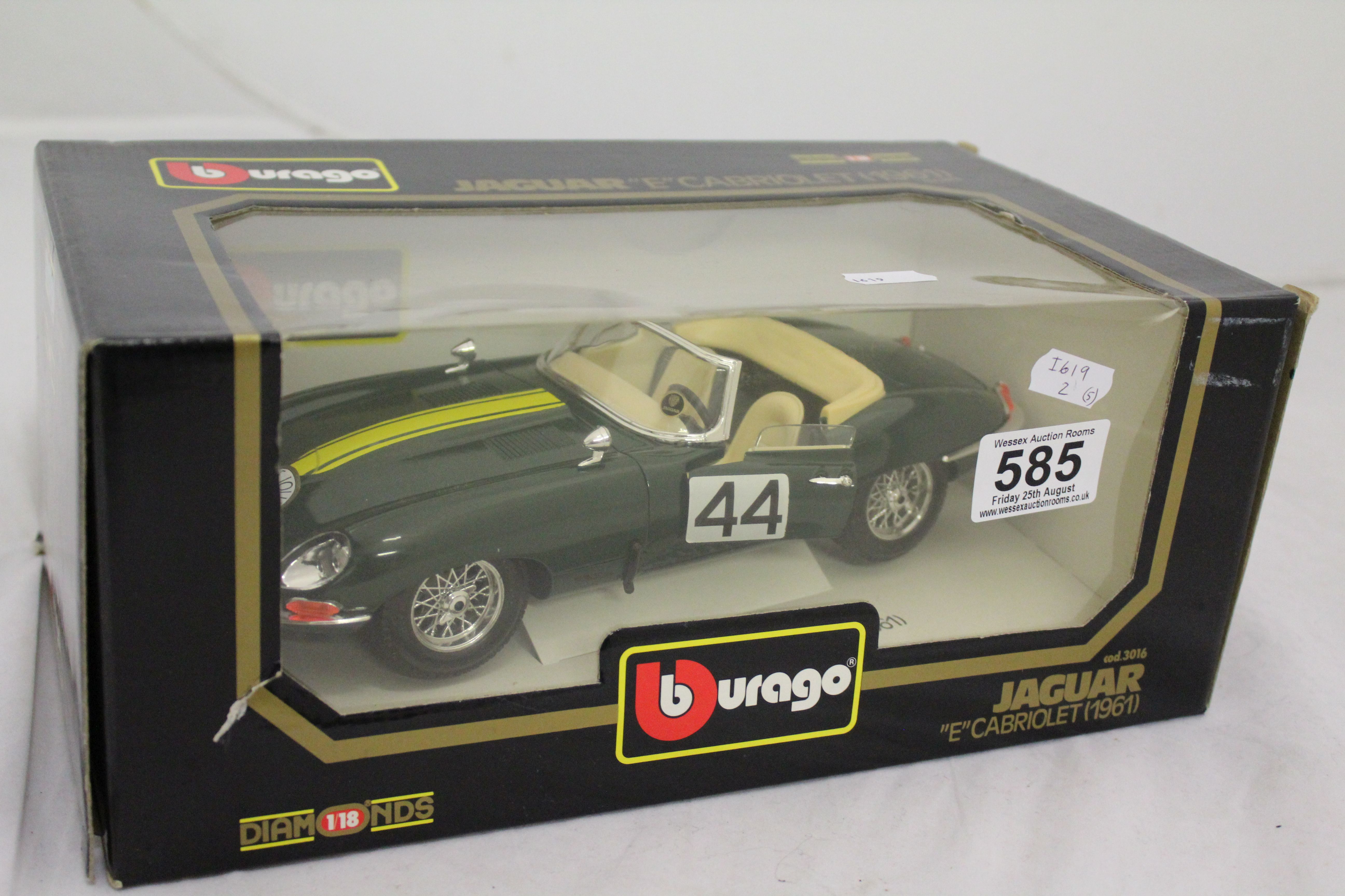 Five boxed diecast model vehicles to include Burago 1:24 x 2, Burago 1:18 x 2 and Majorette 1:24 x 1 - Image 3 of 6