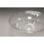 Glass Dairy bowl for floating cream, with pontil mark to base