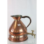 Antique Copper ' Two Gallon ' Jug with Brass Tap