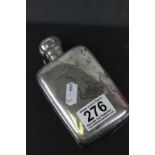 Hallmarked silver hip flask, London 1899