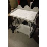 Painted pine washstand with marble top