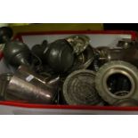 Large quantity of silverplate and pewter