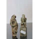 Two Oriental soapstone carvings