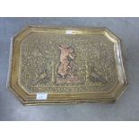 Brass & Copper Relief Plaque depicting Classical Scene