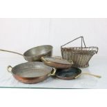 Mixed Lot of Copper and Metalware including Pans