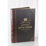 A large leather hard back book 'Johnsons Royal Atlas Of Modern Geography' published by W & AK