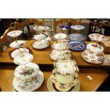 Nine Assorted Three - Tier Cake Stands