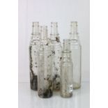 Five Vintage Essolube Glass Bottles