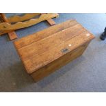 A Victorian pine tack box