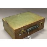 Vintage leather case with brass locks