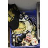 Tray of vintage pub related collectables to include Guinness