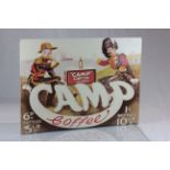 Camp coffee enamel sign