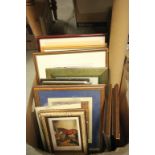 A group of assorted framed pictures inc signed oils and prints (19 in total)