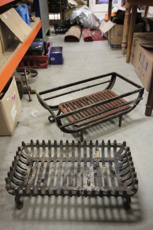 Two Iron Fire Grates