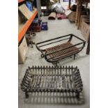 Two Iron Fire Grates