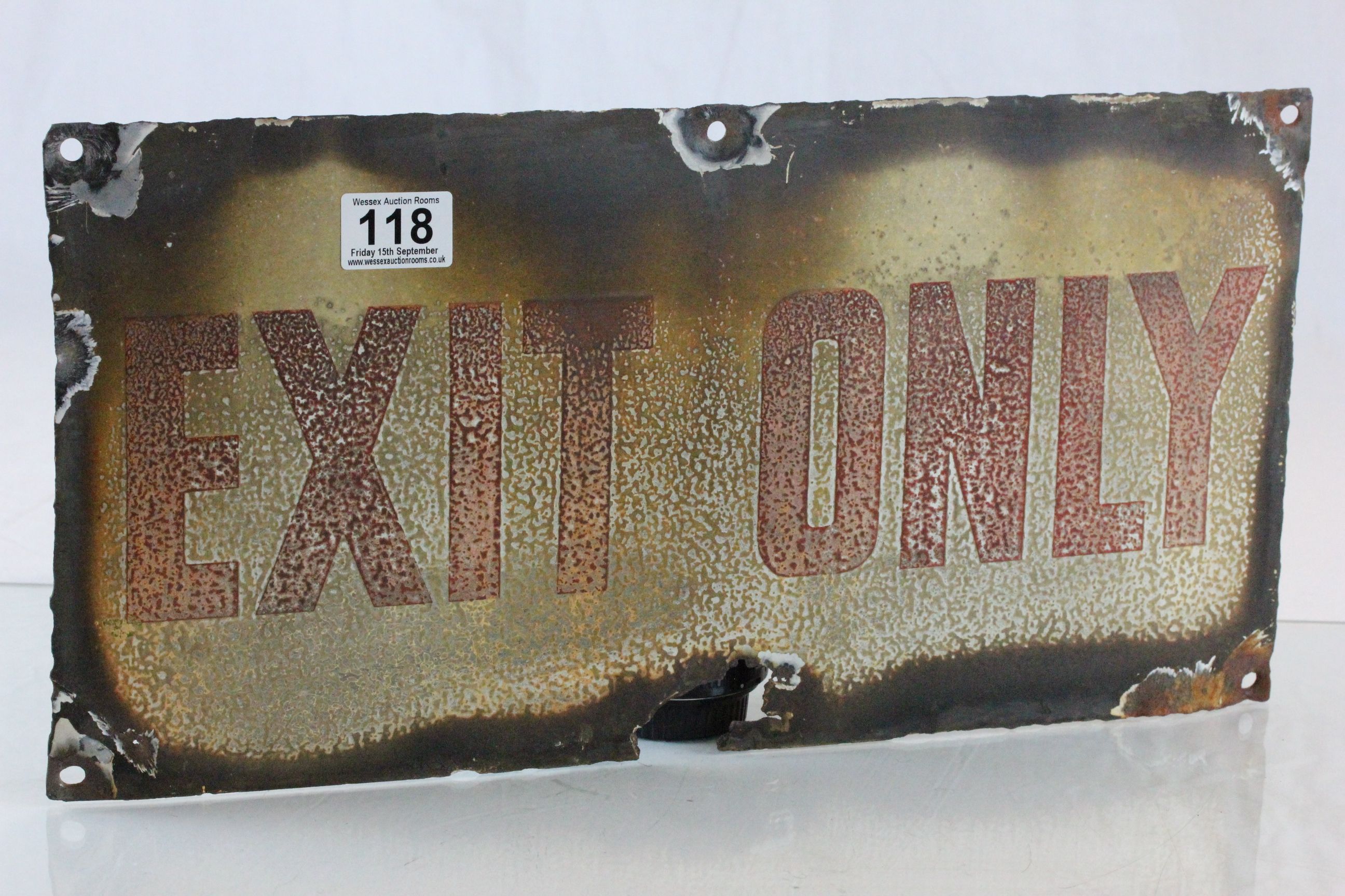 Vintage Enamel ' Exit ' Sign