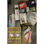 Quantity of Boxed Retro Items including Dressing Table Set, Glasses, Iron, etc