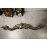 An antique elm double oxen yoke