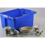 Box of mixed ceramics to include Denby & Nao