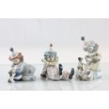 Three boxed Lladro clown figures to include; 5278 D-28AG, 5812 A-14MY, D-9N