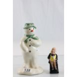 Royal Doulton Micawber and a Royal Doulton The Snowman Moneybox