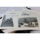 A large folder of pages from 1900-1914 of illustration plates and advertisements from the Graphic