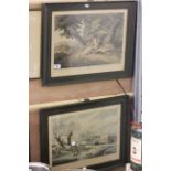 Pair of framed & glazed 19th century hunting prints