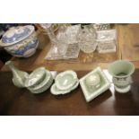 A quantity of jasperware Wedgwood pottery items