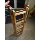 Vintage Pine Ladder folding into Three Sections