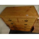 Victorian Pine Chest of Two over Three Drawers