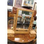 Pine Swing Dressing Mirror with Two Drawers