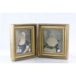 Two 19th Century framed & glazed watercolours of ladies