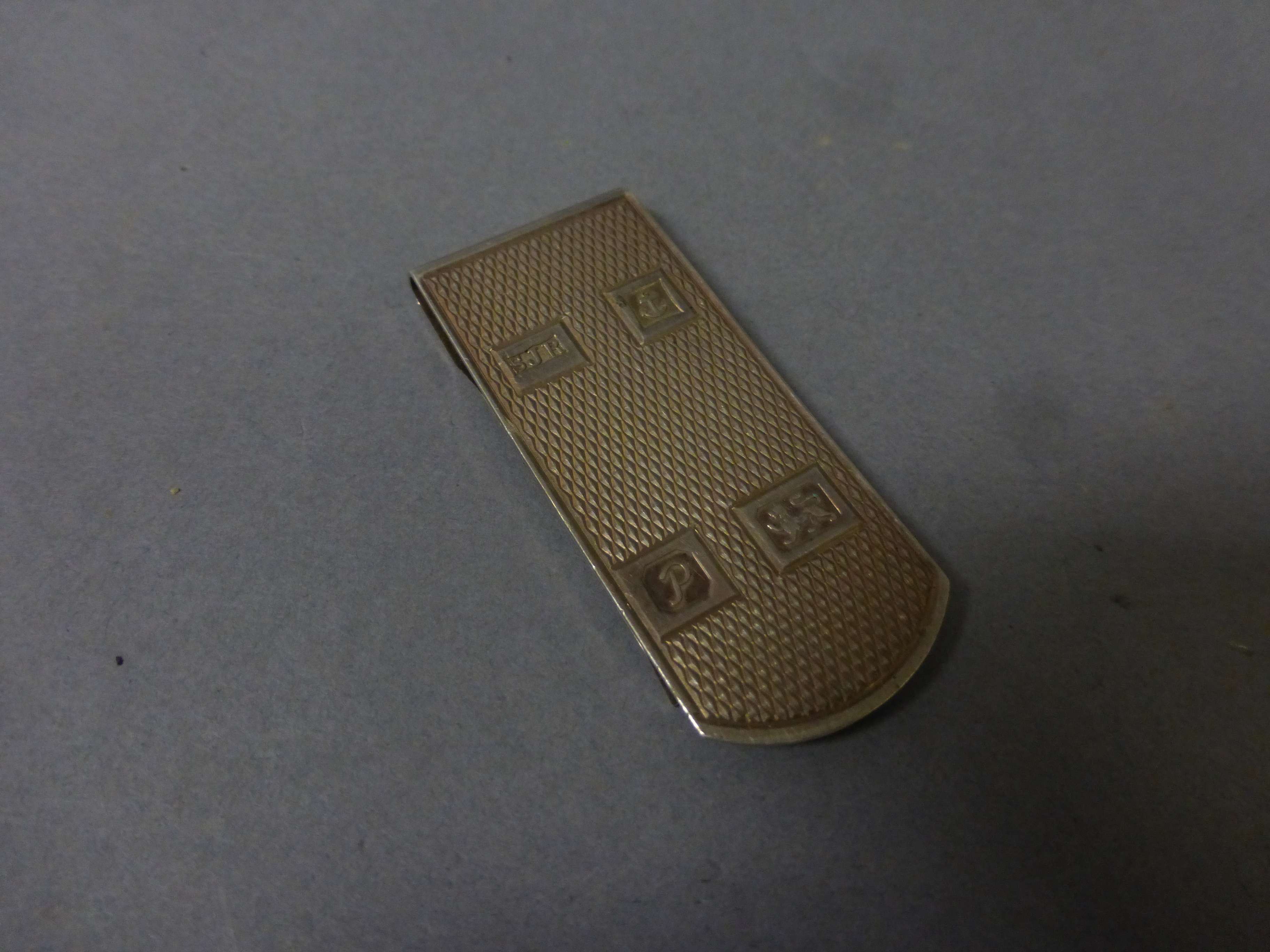 Hallmarked silver money clip