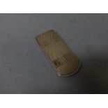 Hallmarked silver money clip