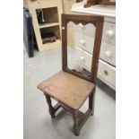 17th Century oak chair of large plane construction