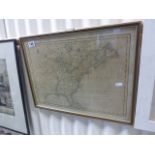 T Bowen, Hand Coloured Engraving Map ' A Correct Map of the United States of North America '