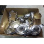 Silver Plated Four Piece Tea Service and other Silver Plated Items