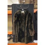 Vintage Ladies Faux Fur Three Quarter Length Jacket