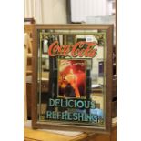Oak Framed Advertising ' Coca Cola ' Mirror