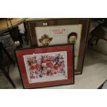 Cricket - Framed and Glazed Limited Edition 'Hall of Fame ' Print of Graham Gooch, Ian Botham, David